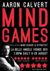 Poster of Aaron Calvert Mind Games from the Edinburgh Fringe festival