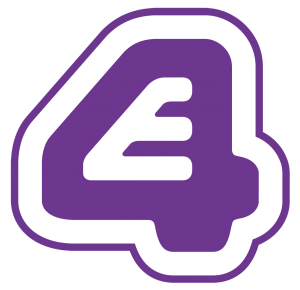 e4 logo for aaron calverts stage entertainment